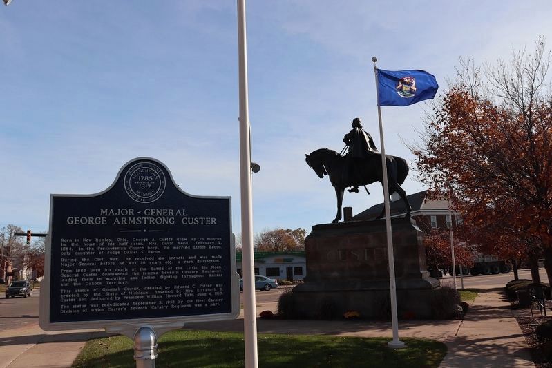 Major-General George Armstrong Custer Marker image. Click for full size.