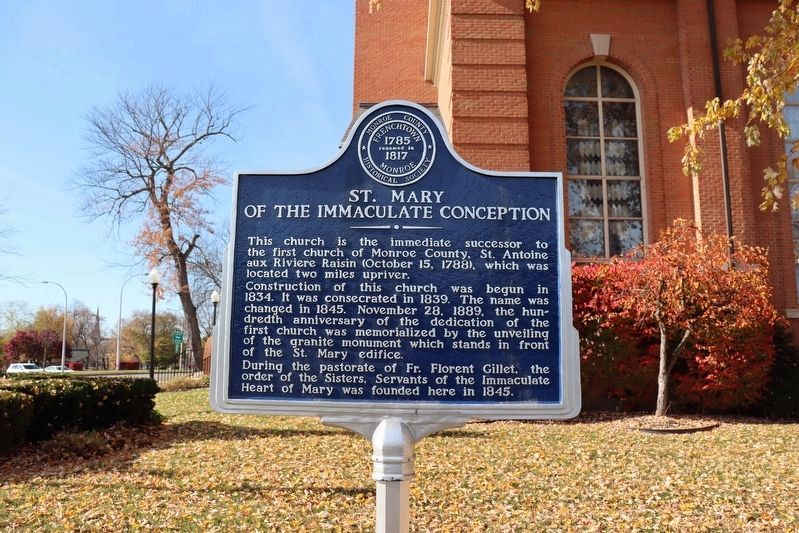 St. Mary of the Immaculate Conception Marker image. Click for full size.