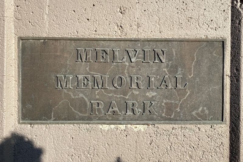 Melvin Memorial Park Marker image. Click for full size.