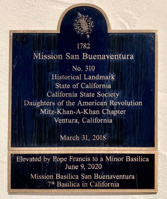 Mission San Buenaventura Marker image. Click for full size.