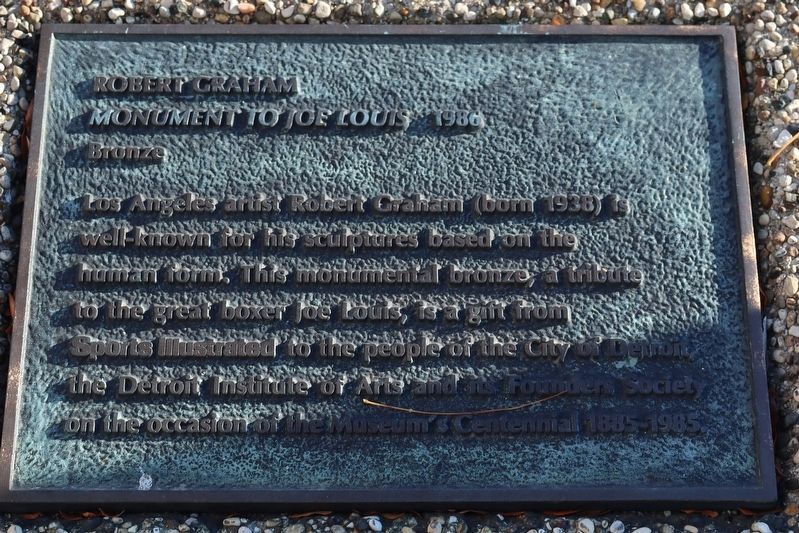 <i>Monument to Joe Louis</i>, 1986 Marker image. Click for full size.