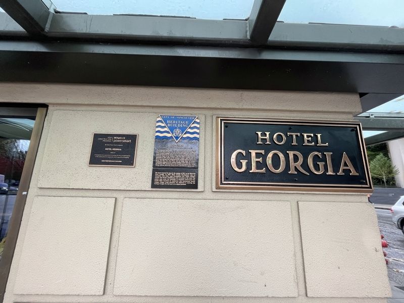 Hotel Georgia Marker image. Click for full size.