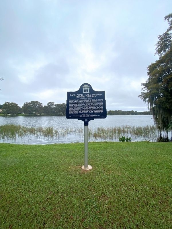Lake Adair~Lake Concord Historic District Marker image. Click for full size.