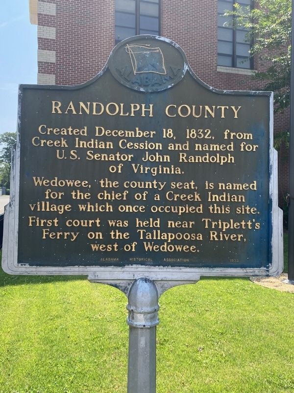 Randolph County Marker image. Click for full size.
