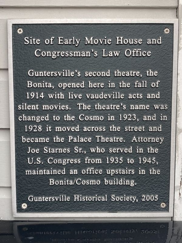 Site of Early Movie House and Congressman's Law Office Marker image. Click for full size.
