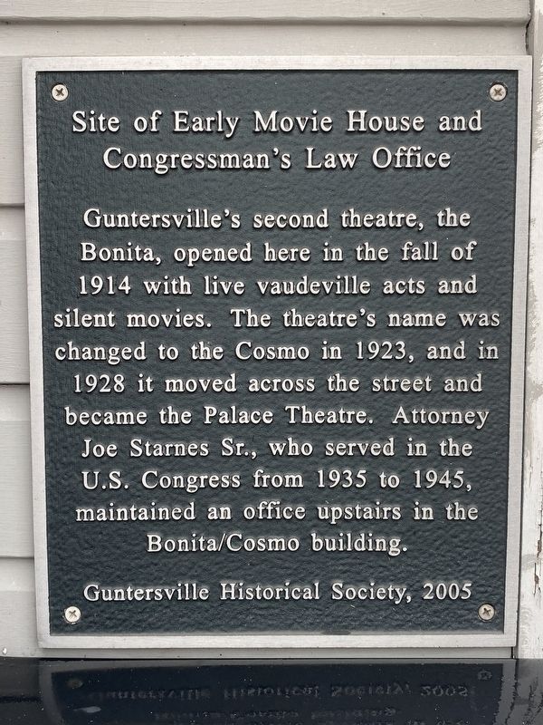 Site of Early Movie House and Congressman's Law Office Marker image. Click for full size.