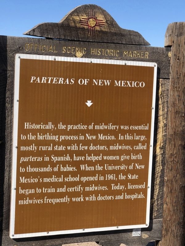 <i>Parteras</i> of New Mexico side of marker image. Click for full size.