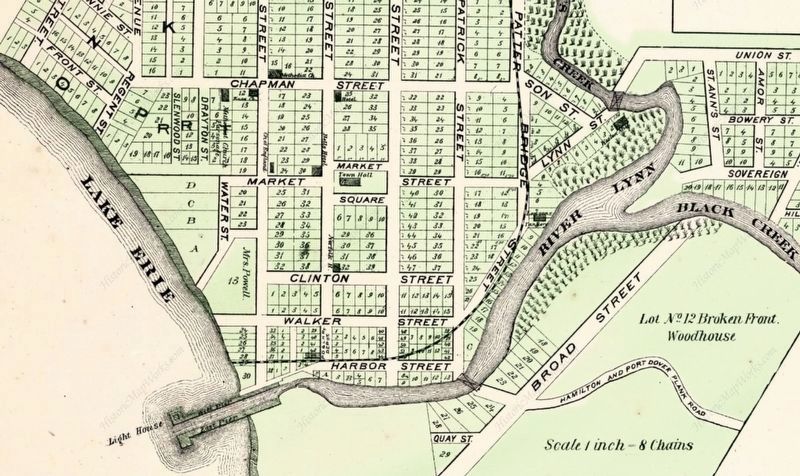 Port Dover, 1877 image. Click for full size.