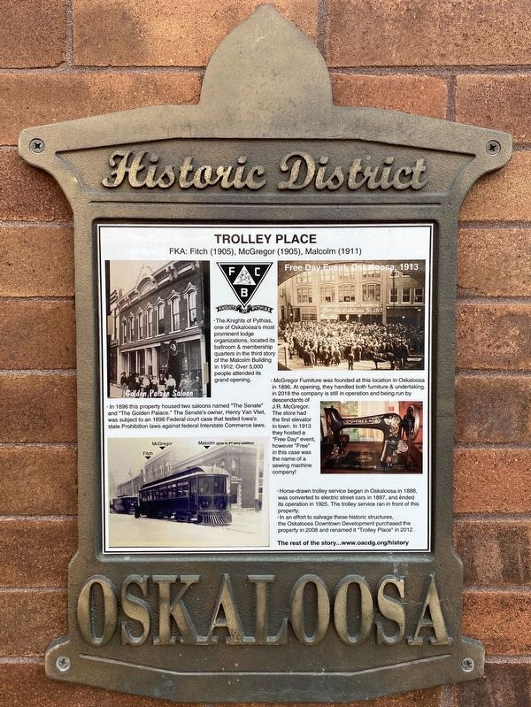 Trolley Place Marker. Click for full size. Trolley Place Marker image. Click for full size.