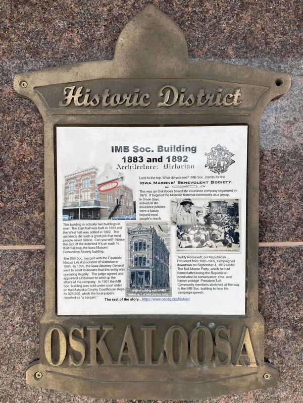 IMB Soc. Building Marker. Click for full size. IMB Soc. Building Marker image. Click for full size.