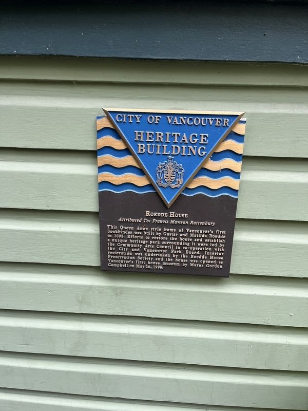 Roedde House Marker. Click for full size. Roedde House Marker image. Click for full size.