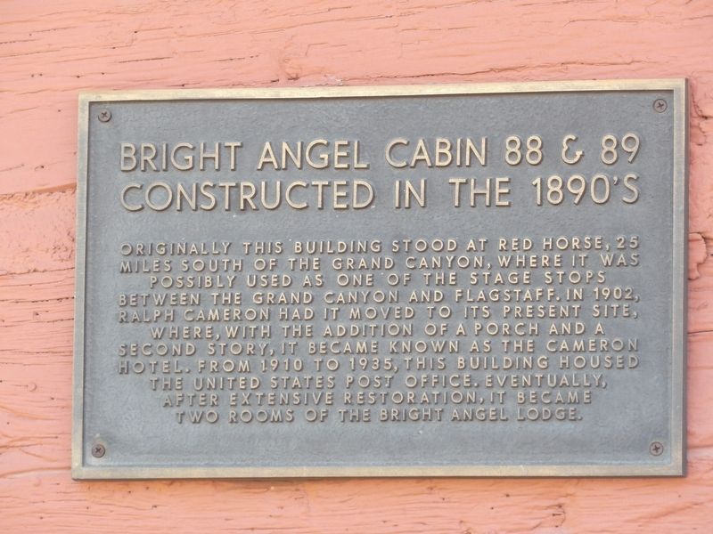 Bright Angel Cabin 88 & 89 Marker image. Click for full size.