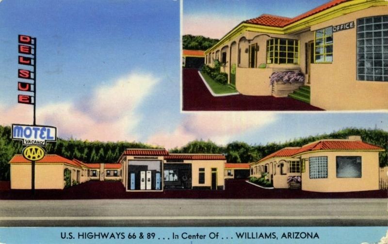 DelSue Motor Inn Postcard image. Click for full size.