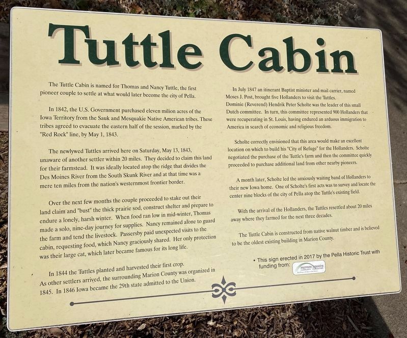 Tuttle Cabin Marker image. Click for full size.