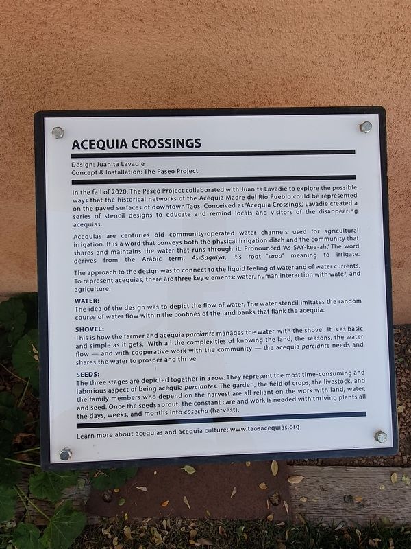 Acequia Crossings Marker image. Click for full size.