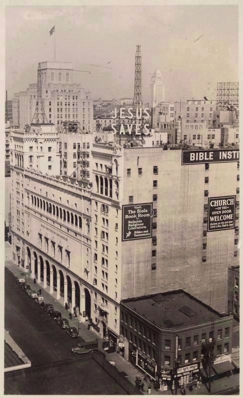 <i>View of the Bible Institute of Los Angeles building in Los Angeles...</i>. Click for full size. <i>View of the Bible Institute of Los Angeles building in Los Angeles...</i> image. Click for full size.