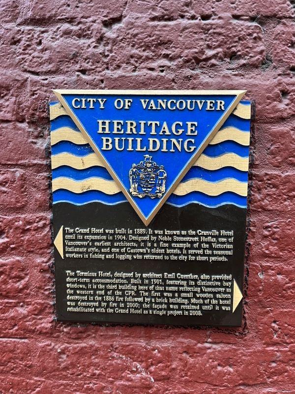 The Grand Hotel / The Terminus Hotel Marker image. Click for full size.