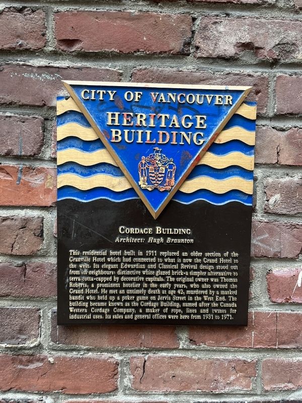 Cordage Building Marker. Click for full size. Cordage Building Marker image. Click for full size.