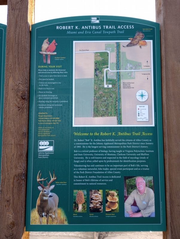Robert K. Antibus Trail Access Marker. Click for full size. Robert K. Antibus Trail Access Marker image. Click for full size.