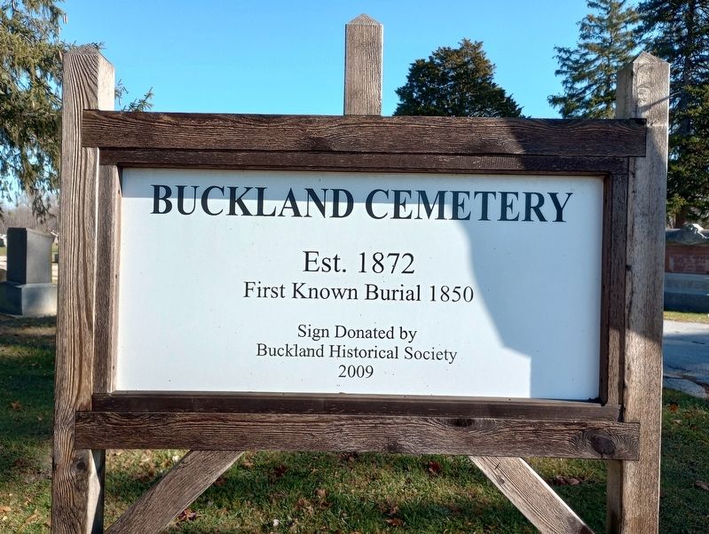 Buckland Cemetery Marker image. Click for full size.
