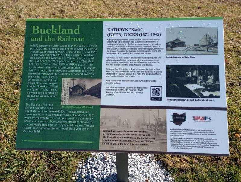 Buckland and the Railroad Marker image. Click for full size.