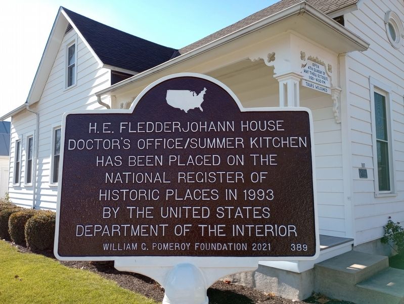 H.E. Fledderjohann House Marker image. Click for full size.