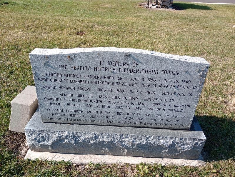 Fledderjohann Family Memorial Marker, Side Two image. Click for full size.