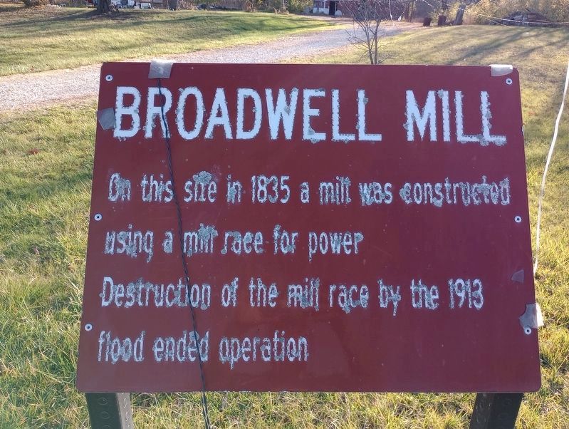 Broadwell Mill Marker image. Click for full size.