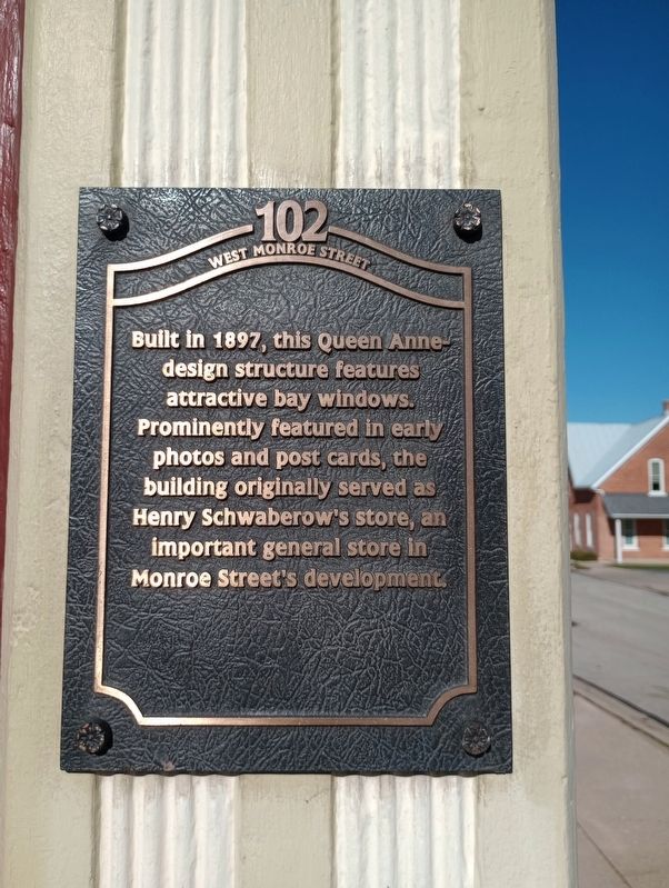 102 West Monroe Street Marker image. Click for full size.