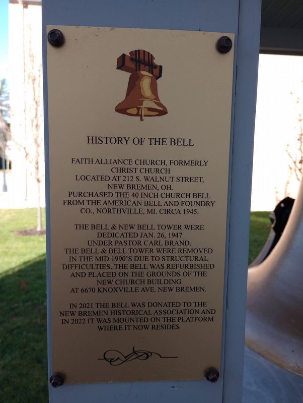 History Of The Bell Marker image. Click for full size.
