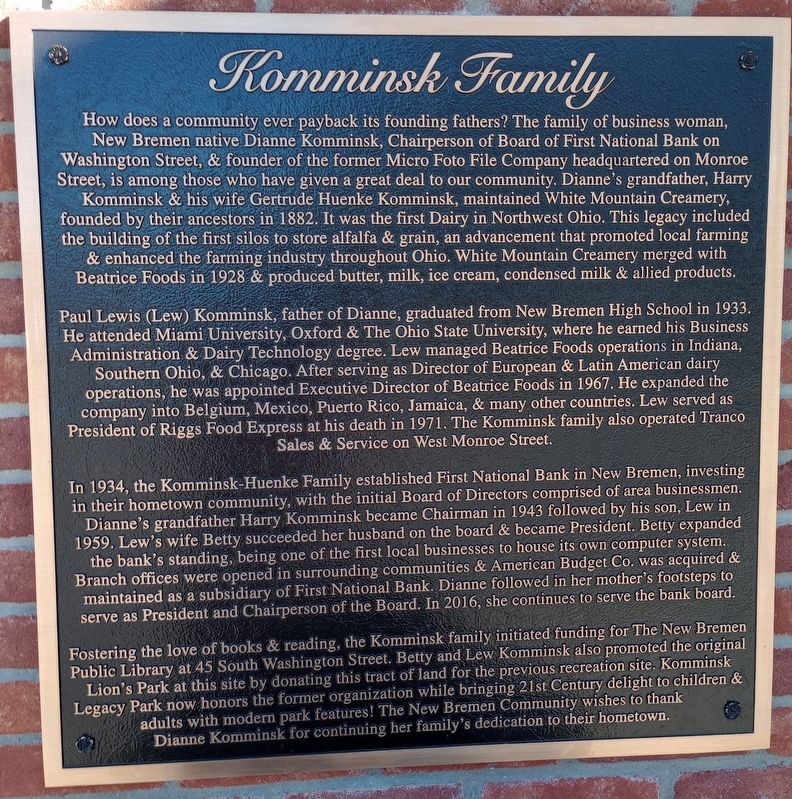 Komminsk Family Marker image. Click for full size.