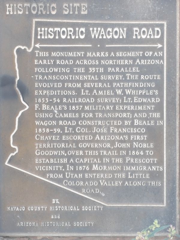 Historic Wagon Road Marker image. Click for full size.