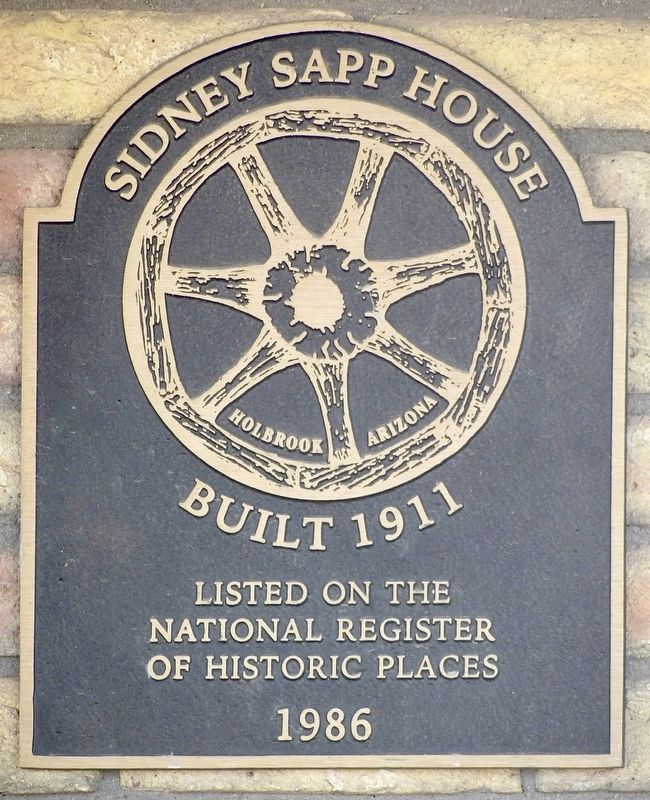 Sidney Sapp House Marker. Click for full size. Sidney Sapp House Marker image. Click for full size.