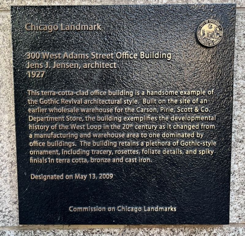 300 West Adams Street Office Building Marker. Click for full size. 300 West Adams Street Office Building Marker image. Click for full size.
