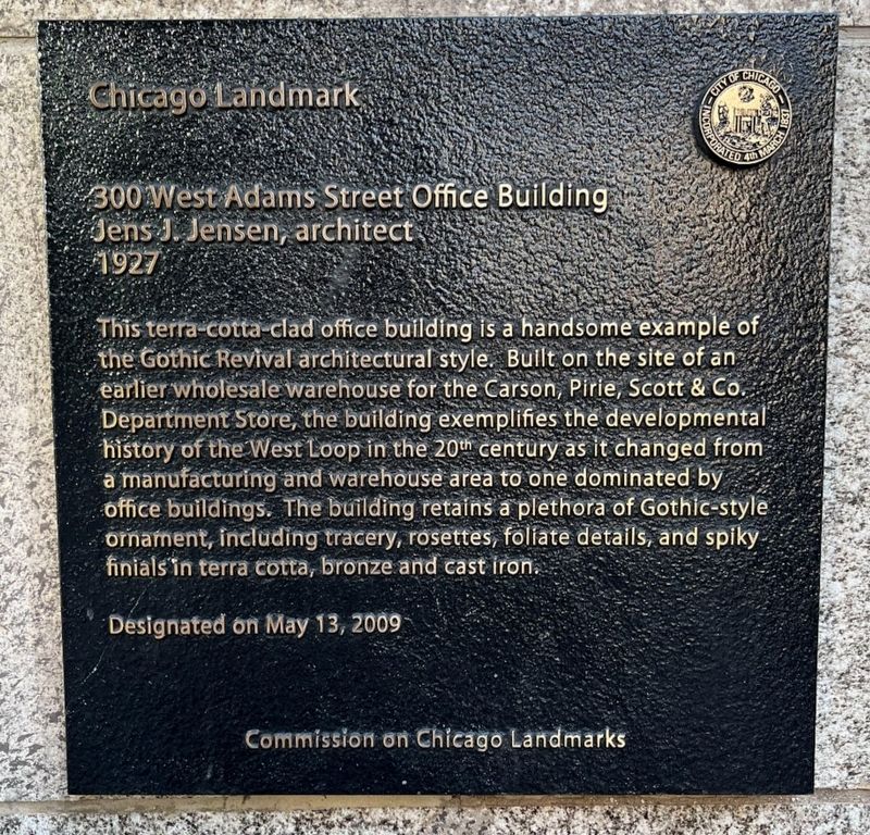 300 West Adams Street Office Building Marker image. Click for full size.