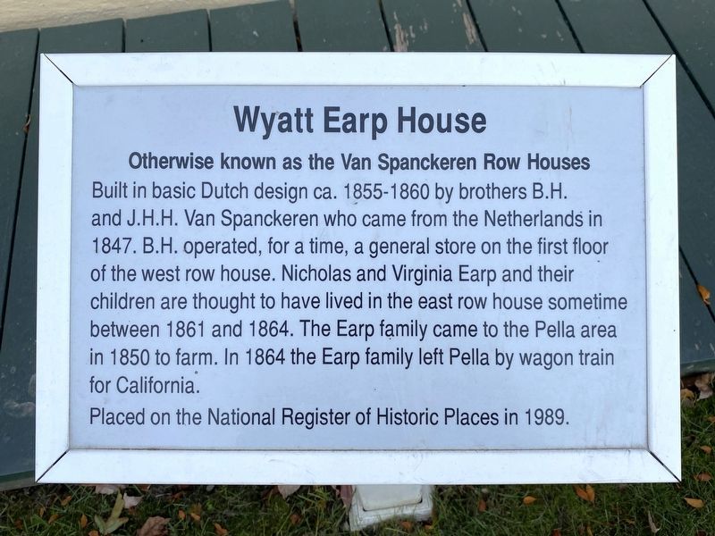Wyatt Earp House Marker image. Click for full size.