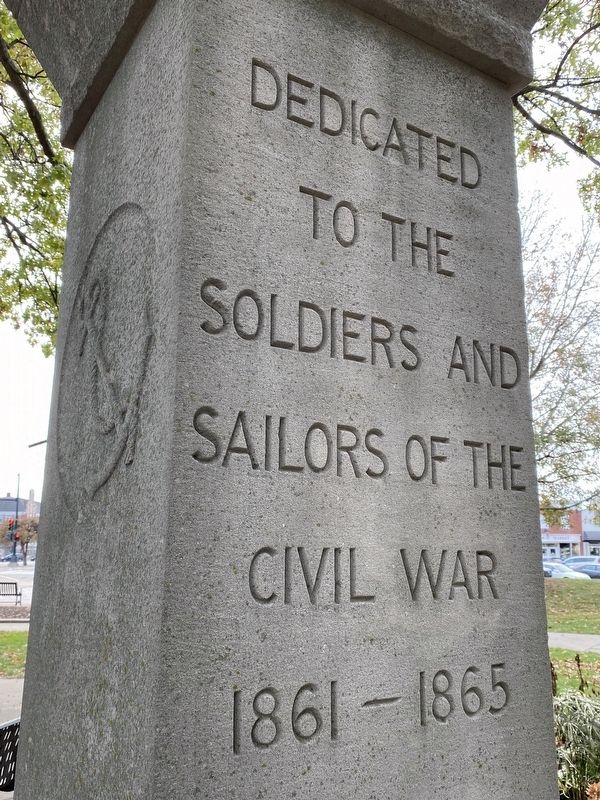 Pella Civil War Monument, Back image. Click for full size.