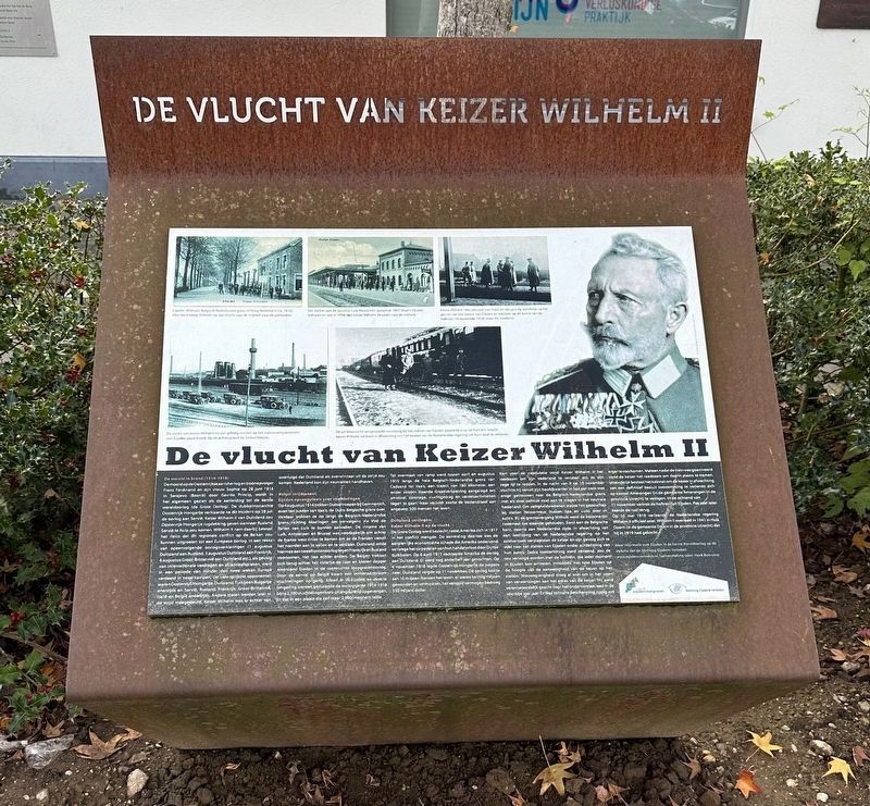 De vlucht van Keizer Wilhelm II / The Flight of Kaiser Wilhelm II Marker image. Click for full size.