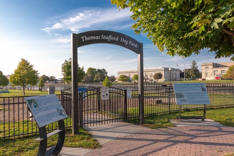 Thomas Stafford Dog Park Entrance image. Click for full size.