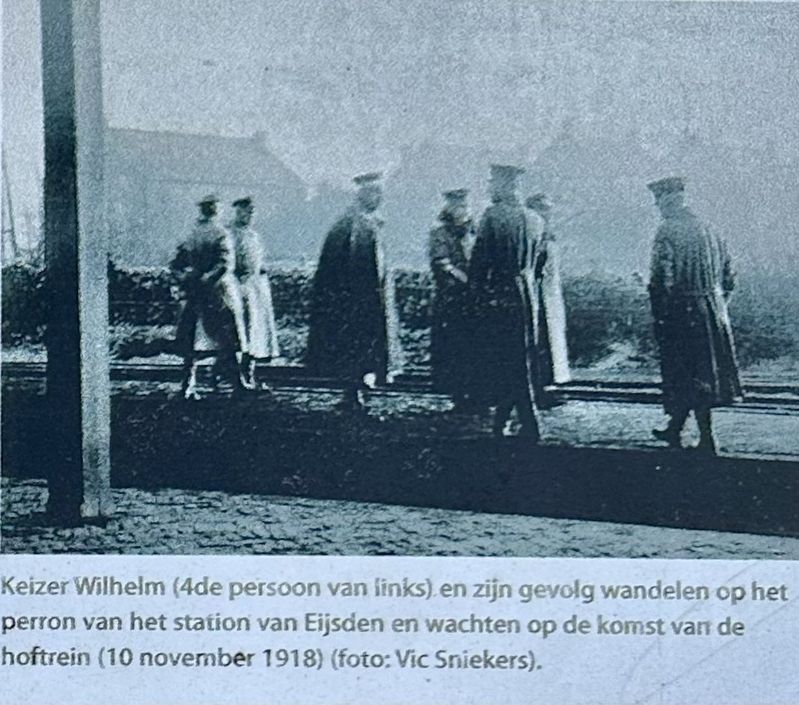 Marker detail: The Flight of Kaiser Wilhelm II image. Click for full size.