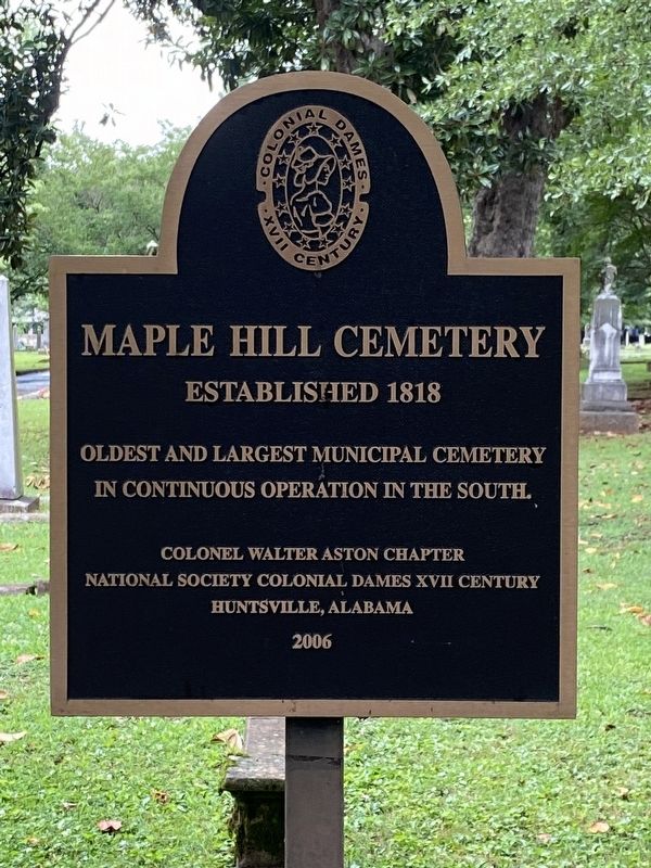 Maple Hill Cemetery Marker image. Click for full size.