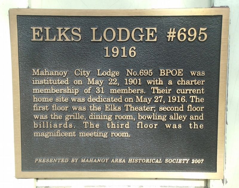 Elks Lodge #695 Marker image. Click for full size.