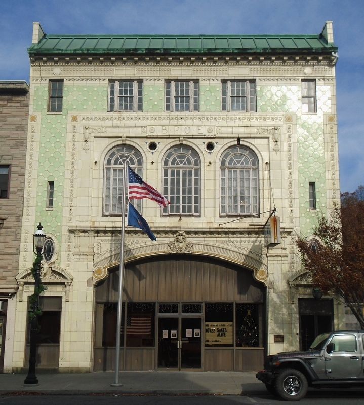 Elks Lodge #695 and Marker image. Click for full size.