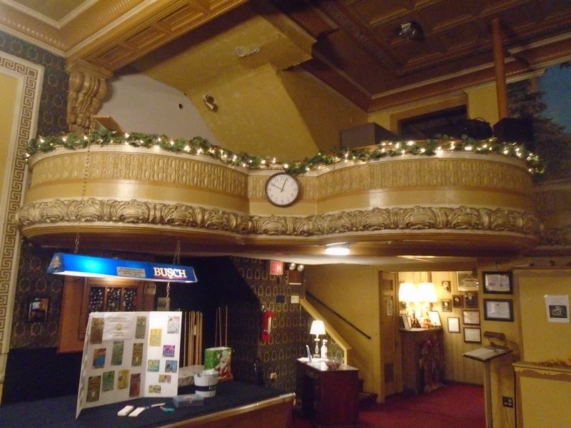 Former Elk Theater balcony on ground floor of Lodge image. Click for full size.