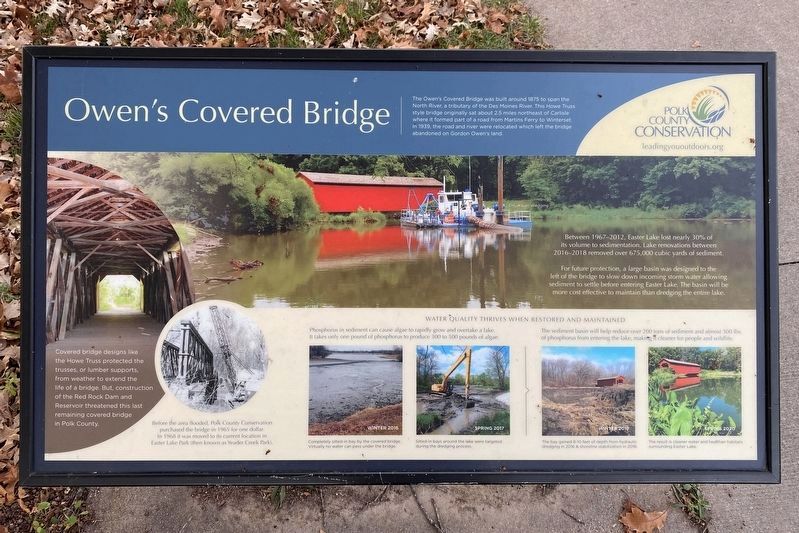 Owen's Covered Bridge Marker image. Click for full size.