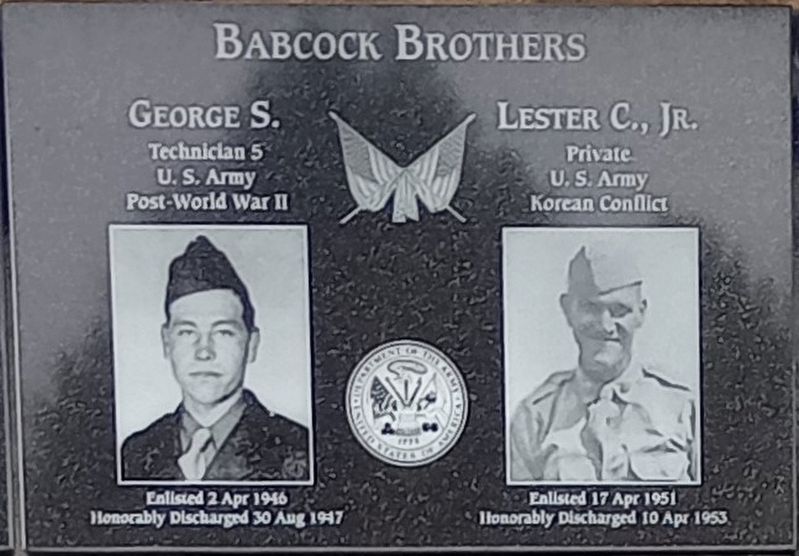 Babcock Brothers Marker image. Click for full size.