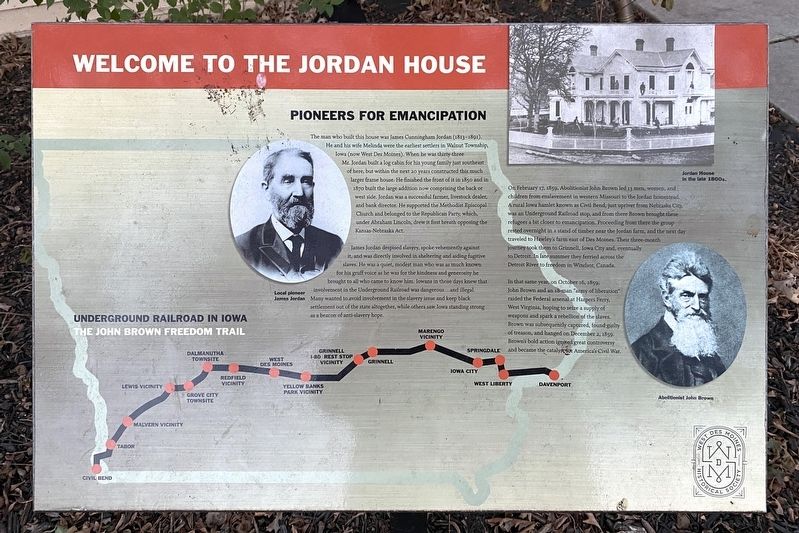 Welcome to the Jordan House Marker image. Click for full size.