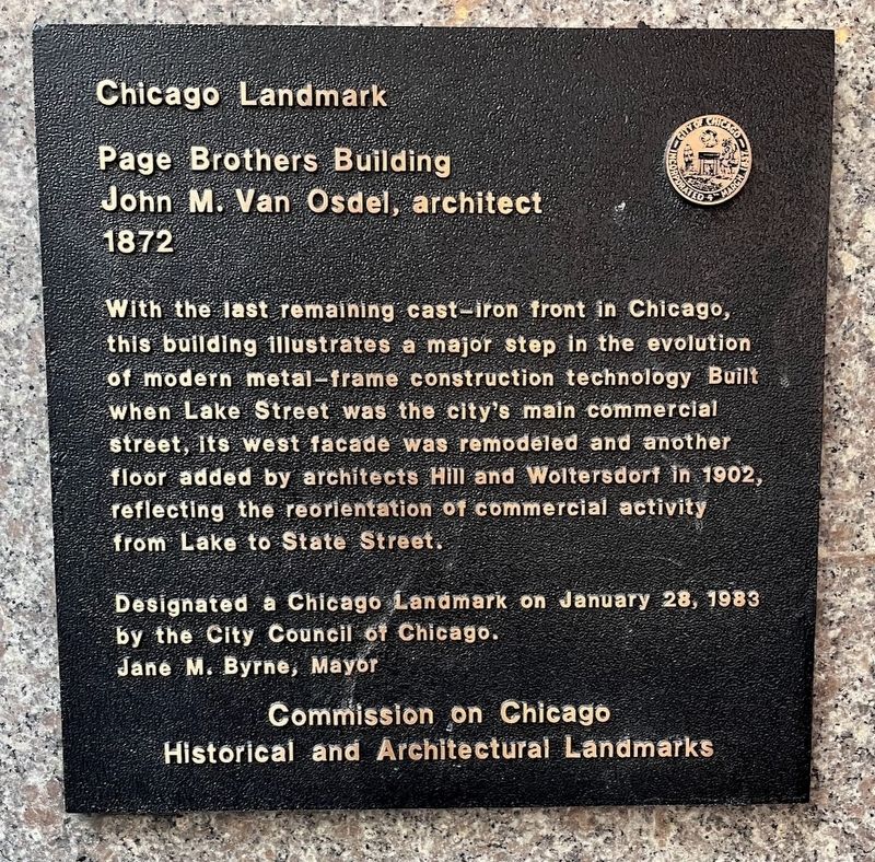 Page Brothers Building Marker image. Click for full size.