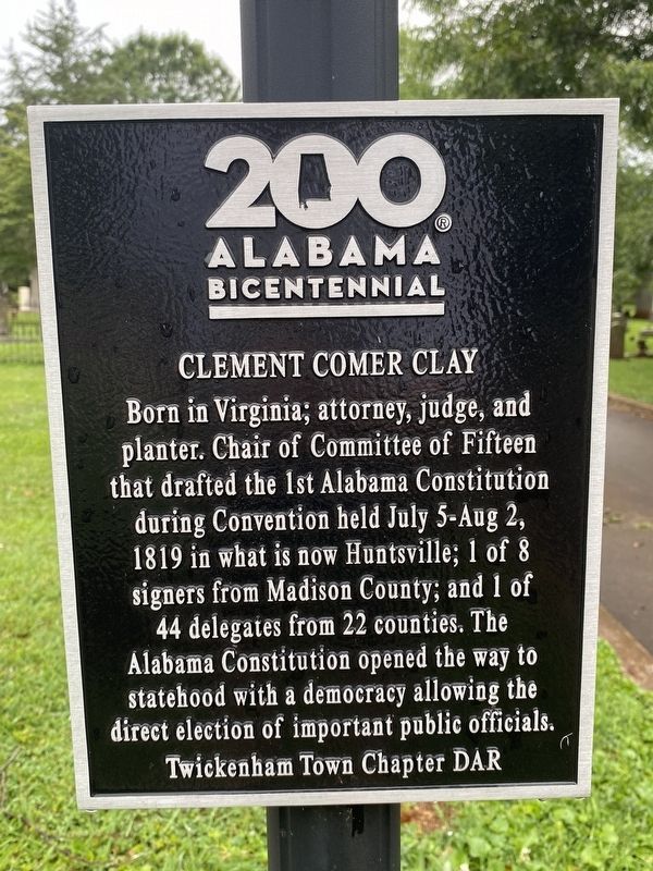 Clement Comer Clay Marker image. Click for full size.