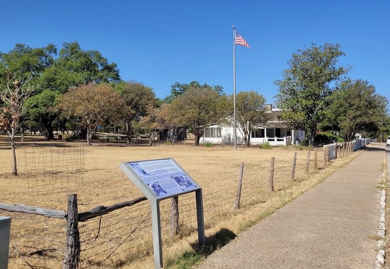 The LBJ Boyhood Home and Marker image. Click for full size.